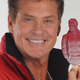 This is a picture of David Hasselhoff holding a popsicle version of himself.